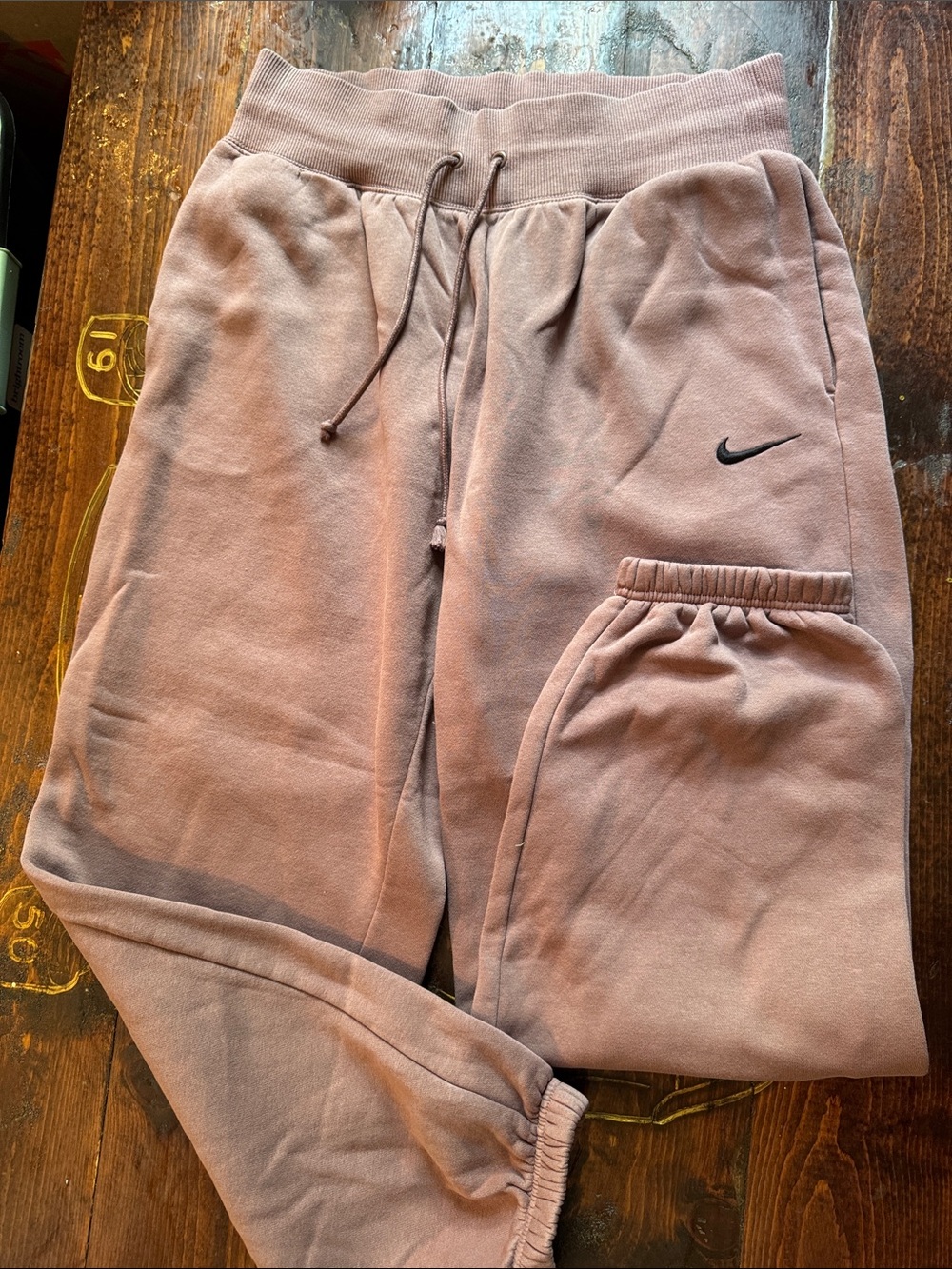 Nike Pink Taupe Fleece Jogger Bottoms